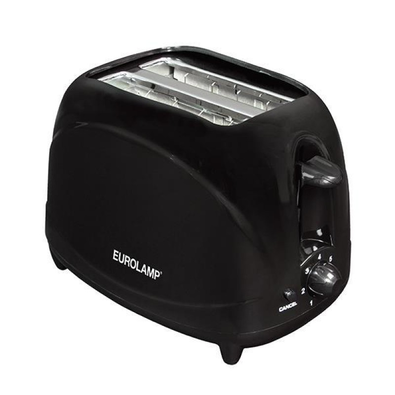 Eurolamp 300-70007 Φρυγανιέρα 2 Θέσεων 700W Μαύρη 